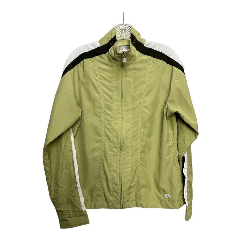 Youth Girls Nike Track Jacket Full Zip Sportswear Vintage Green Size Large 12-14